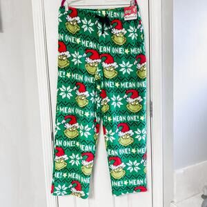 THE GRINCH • Green + White Holiday Christmas Fleece Cozy PJ Pajama Pants